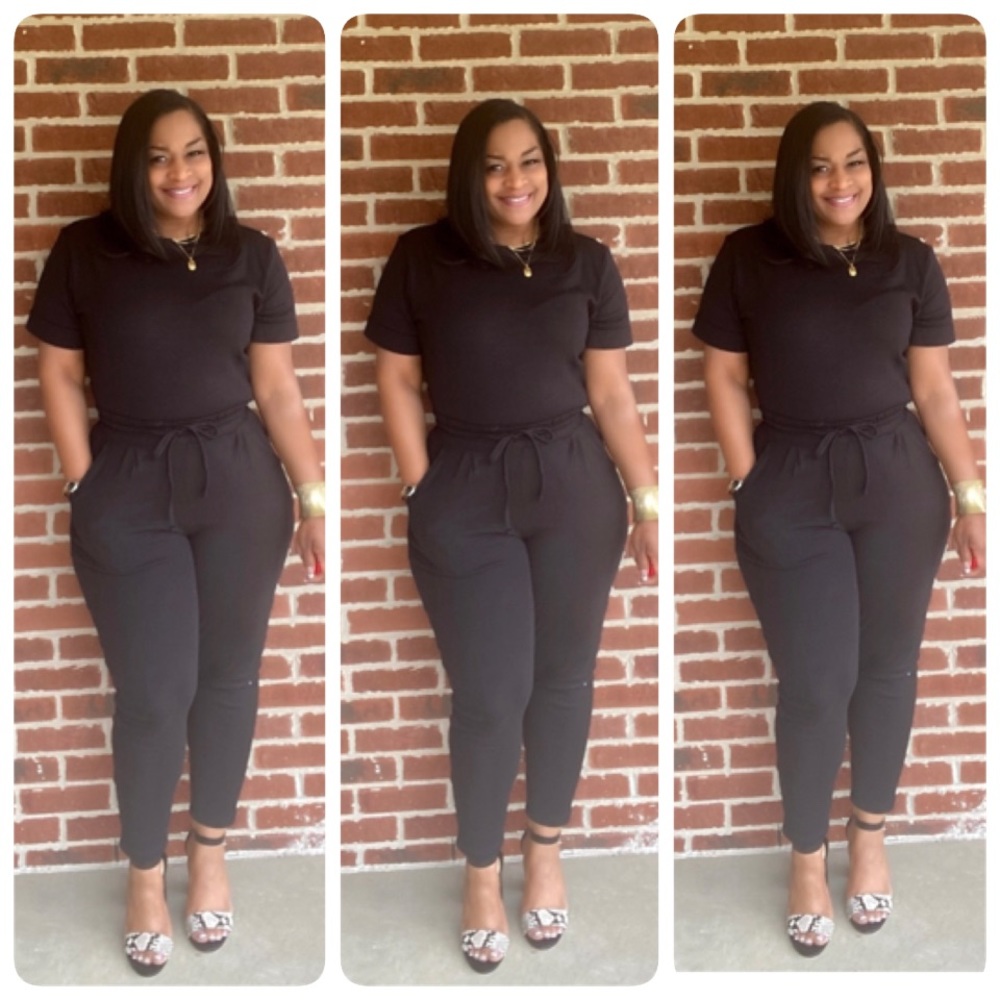 Women’s clothing 2 piece set (black)